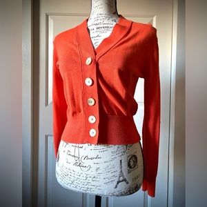 J. Crew Orange Cardigan, XS